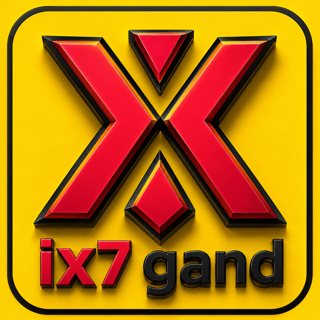IX7 game app download screen with modern gaming interface